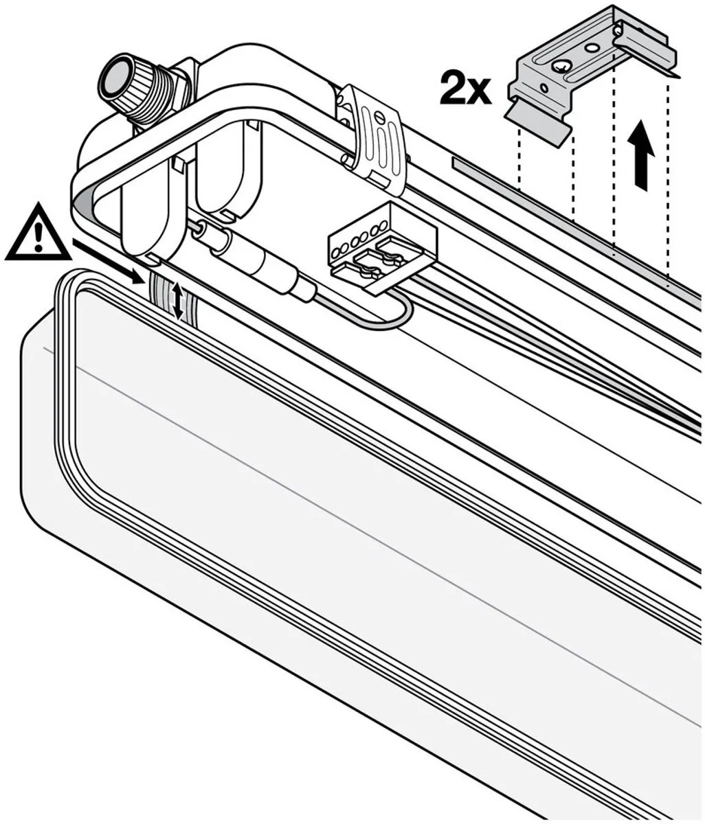 LEDVANCE Damp-Proof Performance TL Armatuur 60cm - Donkergroen - IP65