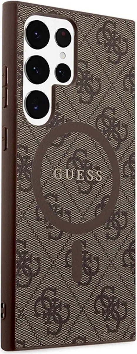 GUESS 4G Back Case MagSafe - Samsung Galaxy S24 Ultra - Bruin