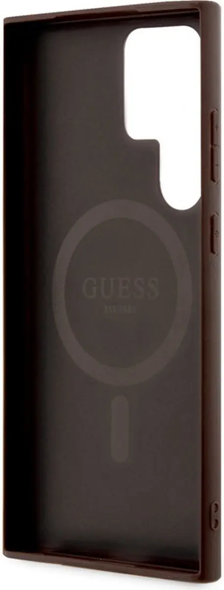 GUESS 4G Back Case MagSafe - Samsung Galaxy S24 Ultra - Bruin - afbeelding 6 van 6
