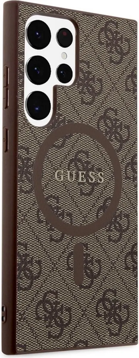 GUESS 4G Back Case MagSafe - Samsung Galaxy S24 Ultra - Bruin