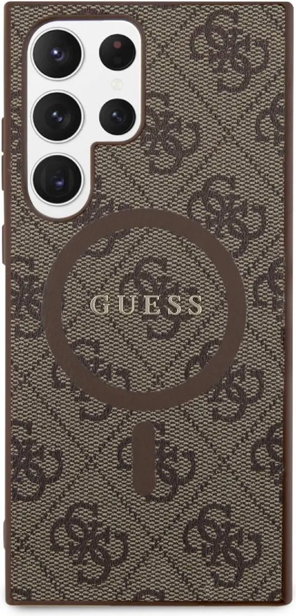 GUESS 4G Back Case MagSafe - Samsung Galaxy S24 Ultra - Bruin