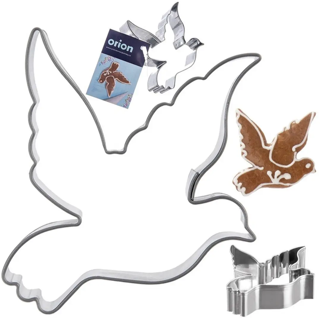 Orion Stalen Koekjesuitsteker Duif 6cm - Zilver