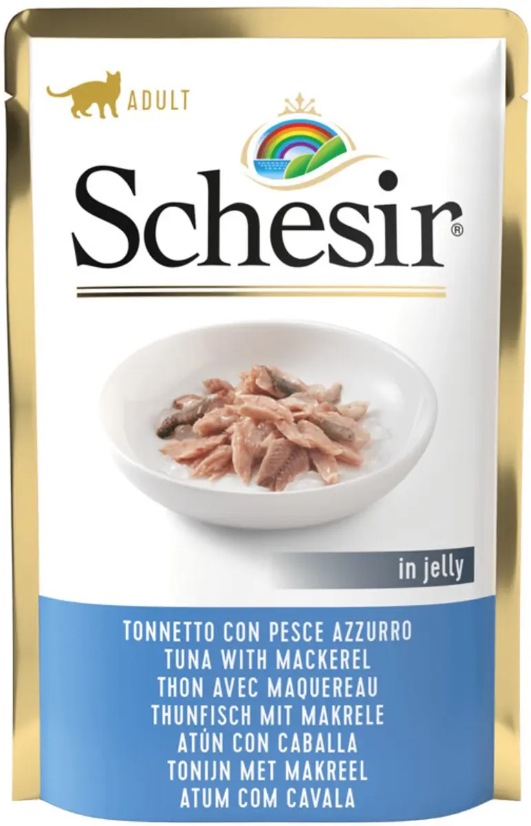 Schesir Kattenvoer Tonijn & Sardines in Gelei - 12x85g