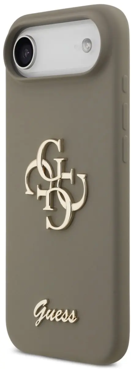 GUESS Silicone Big 4G Script Case - iPhone Air - 1 Pasje - Zwart