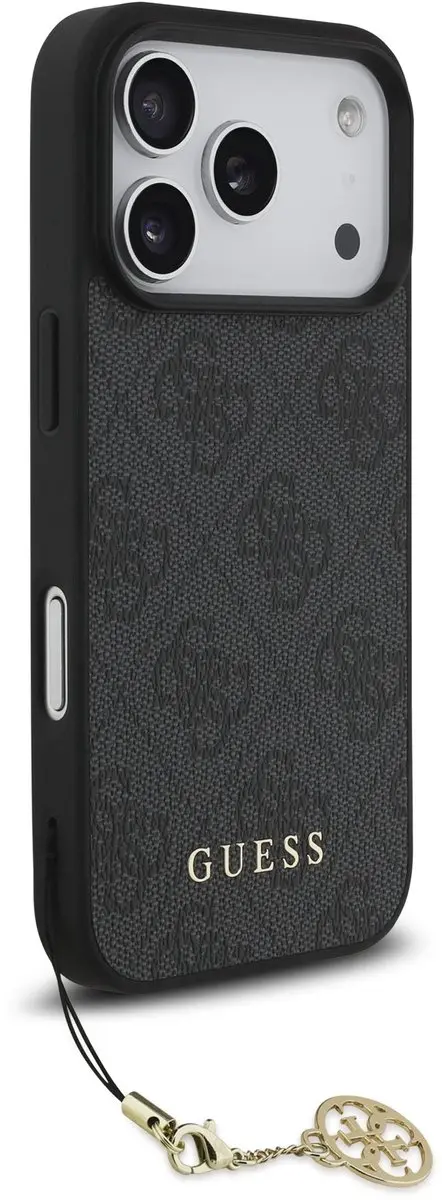 Guess 4G Charm Backcover iPhone 17 Pro - Grijs - MagSafe