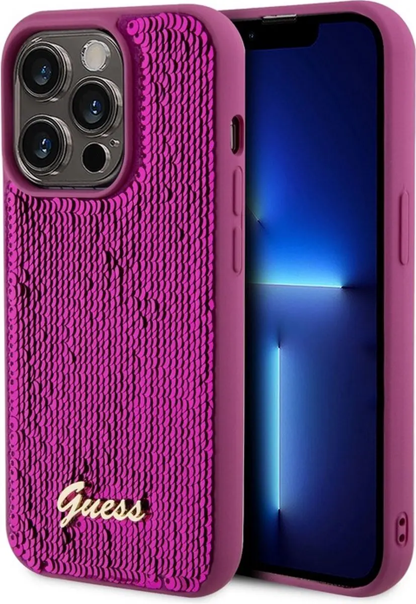 GUESS Sequins Back Case Magenta - iPhone 14 Pro