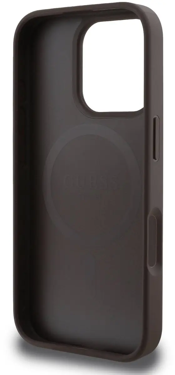 Guess Peony iPhone 16 Pro Hoesje - Bruin - Magsafe