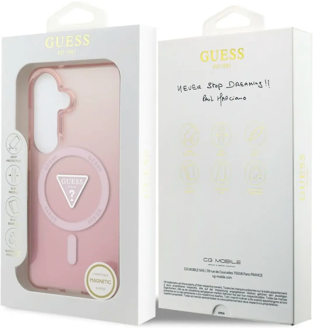 GUESS IML Gradient Triangle Case Samsung Galaxy S26 - Roze