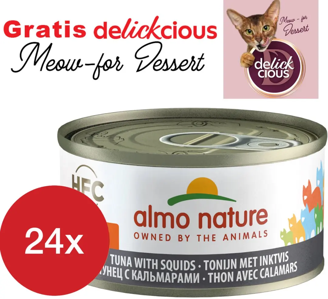 Almo Nature Jelly Tonijn & Inktvis 24x70g