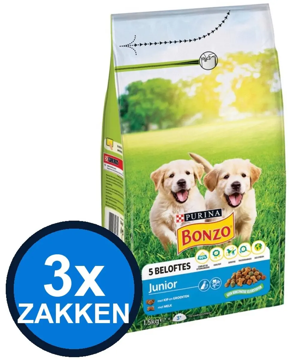 Bonzo Junior Hondenvoer Droogvoer
