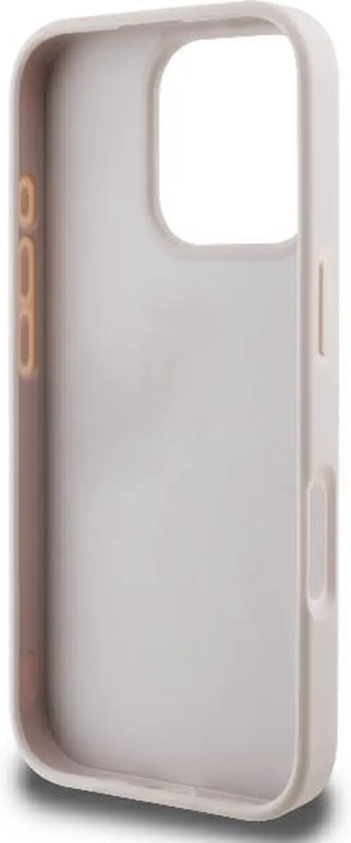 Guess GUHCP16LP4TDSCPP iPhone 16 Pro Hoesje - Roze Leder - Strass Crossbody