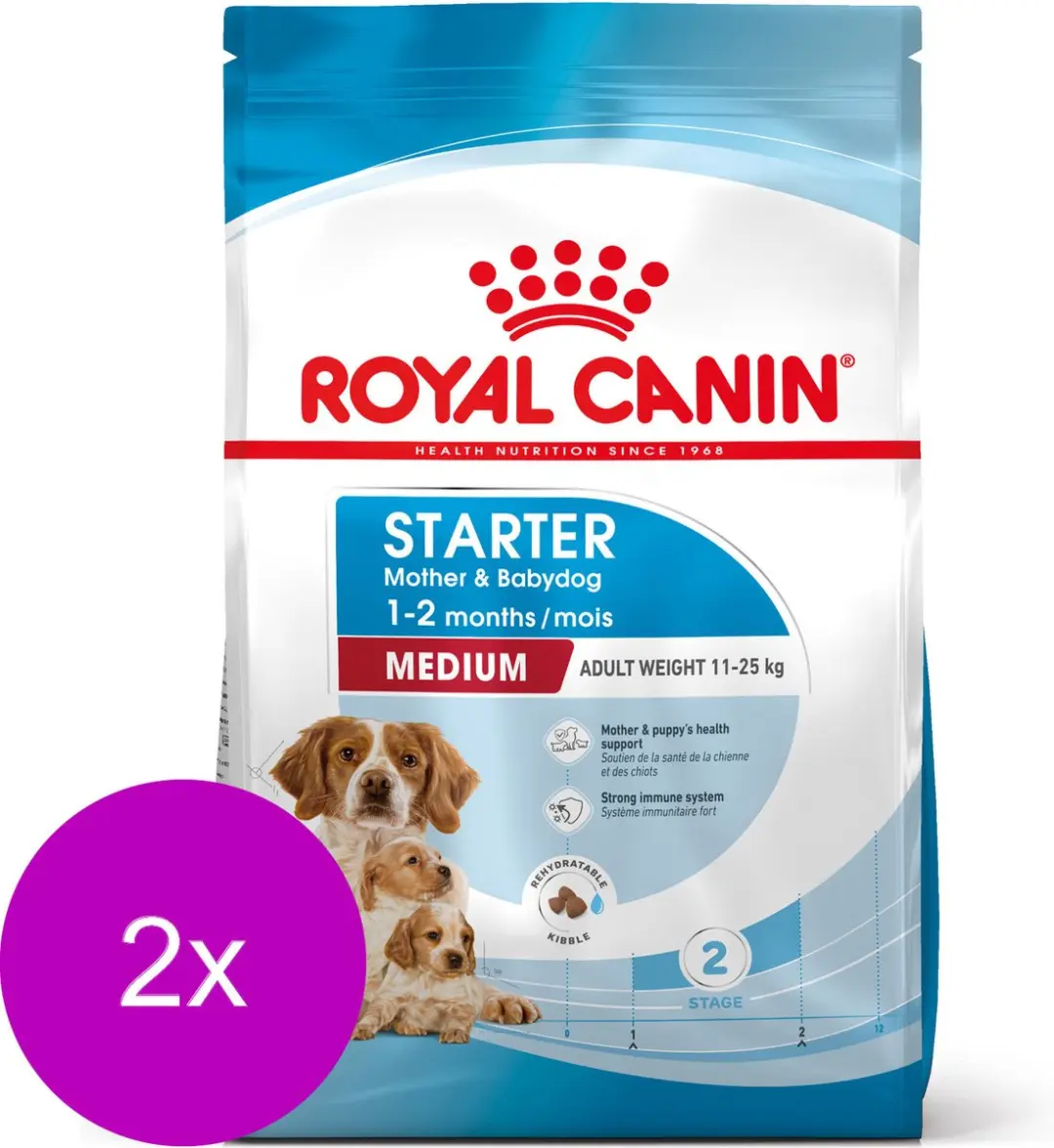Royal Canin Medium Starter Mother & Babydog Hondenvoer - 2x4kg