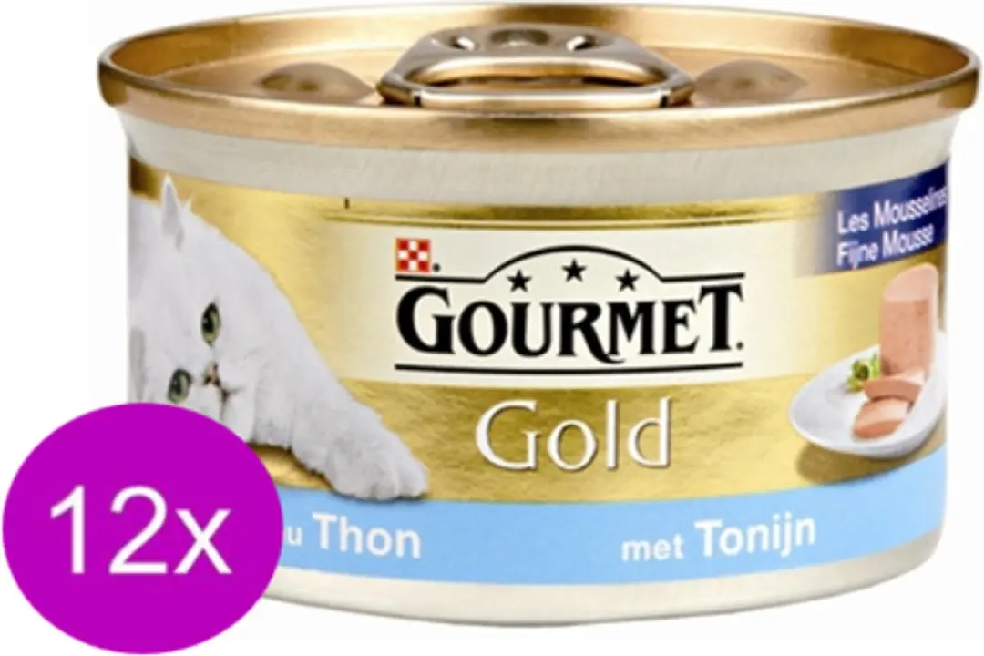 Gourmet Gold Mousse Tonijn Kattenvoer 12x85g