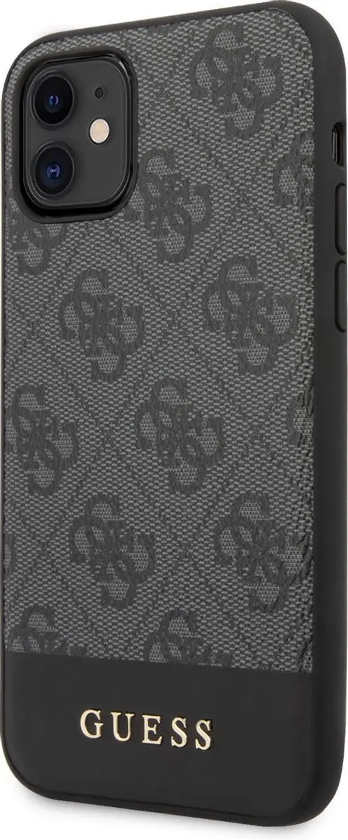 GUESS 4G Stripe Hoesje - iPhone 11/XR Grijs