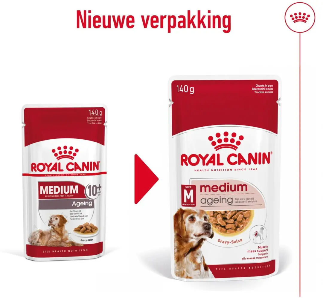 Royal Canin Medium Ageing 10+ Natvoer - 10x140g