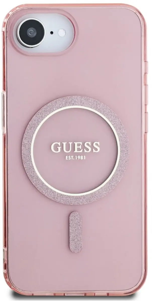 GUESS MagSafe Hoesje iPhone 16e - Rose clair - GUHMPSE4HFGEREP