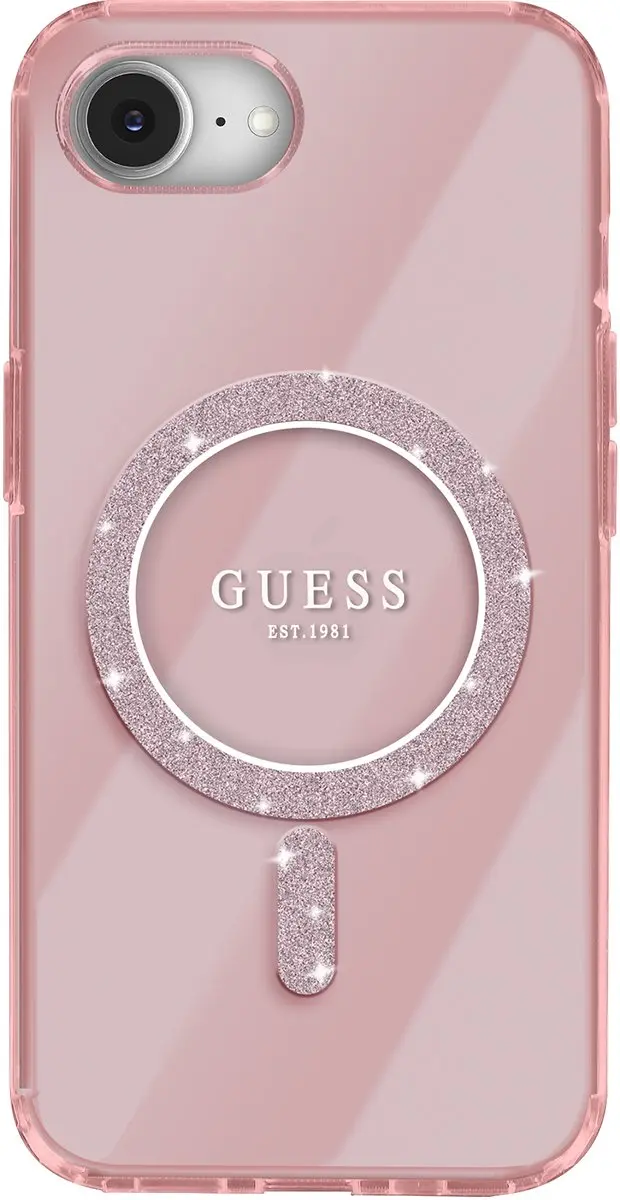 GUESS MagSafe Hoesje iPhone 16e - Rose clair - GUHMPSE4HFGEREP