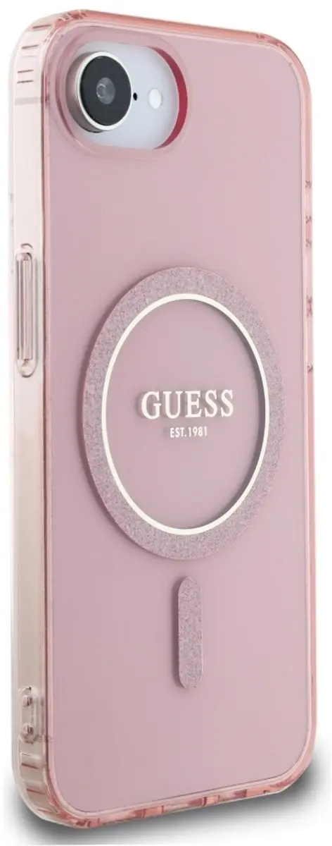 GUESS MagSafe Hoesje iPhone 16e - Rose clair - GUHMPSE4HFGEREP