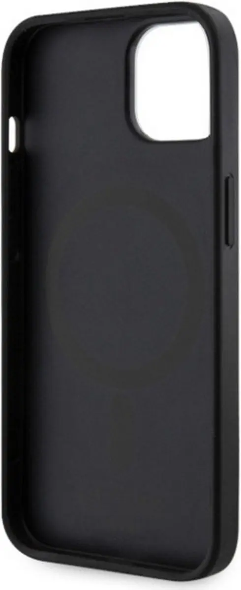 GUESS 4G Printed Stripe Back Case - iPhone 14 - MagSafe - Zwart