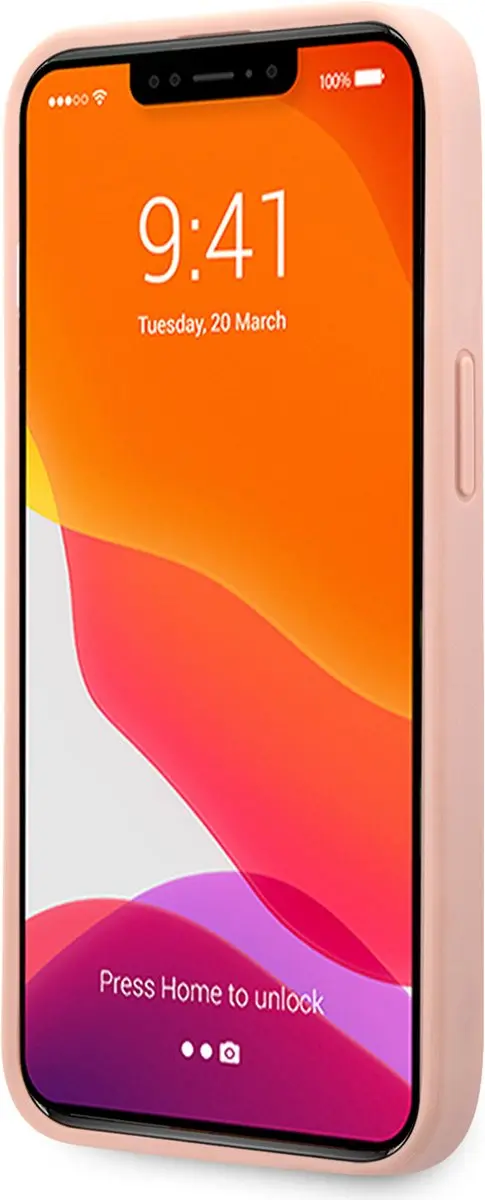 Guess Saffiano iPhone 13 Hoesje - Roze - 7569 - afbeelding 6 van 6