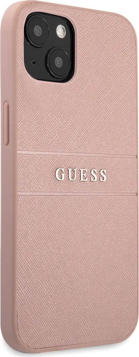 Guess Saffiano iPhone 13 Hoesje - Roze - 7569