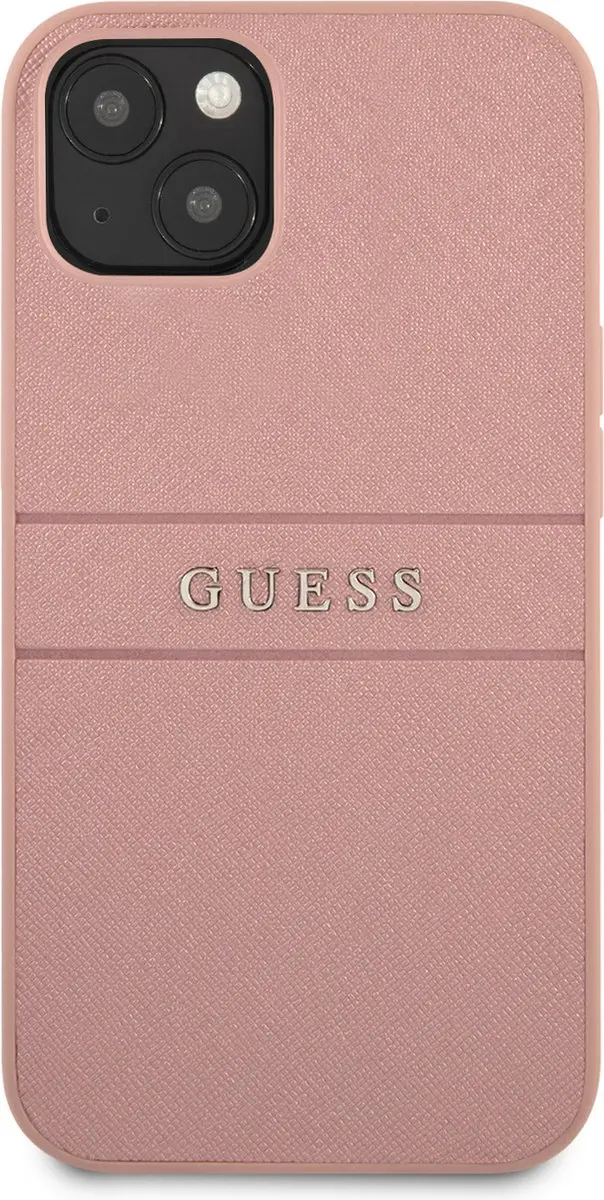 Guess Saffiano iPhone 13 Hoesje - Roze - 7569