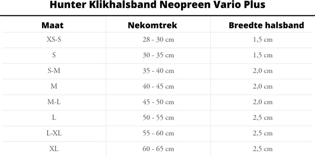 Hunter Klikhalsband Vario Plus Olijfgroen/Zwart - M-L 45-50x2.0cm