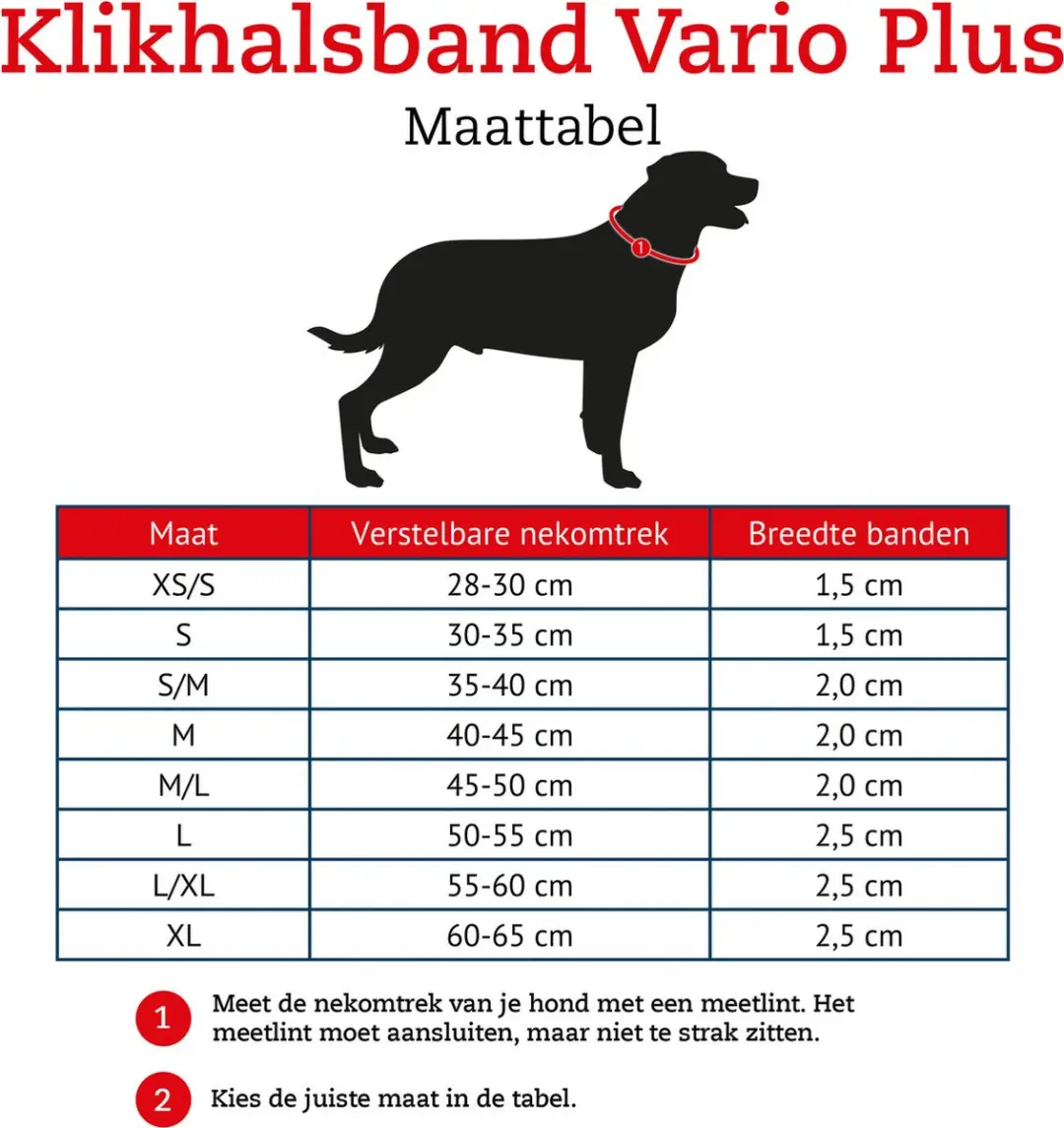 Hunter Klikhalsband Vario Plus Olijfgroen/Zwart - M-L 45-50x2.0cm
