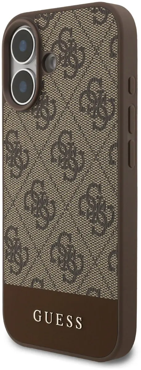 Guess Back Cover Hoesje iPhone 17 - Bruin - Schokabsorberend