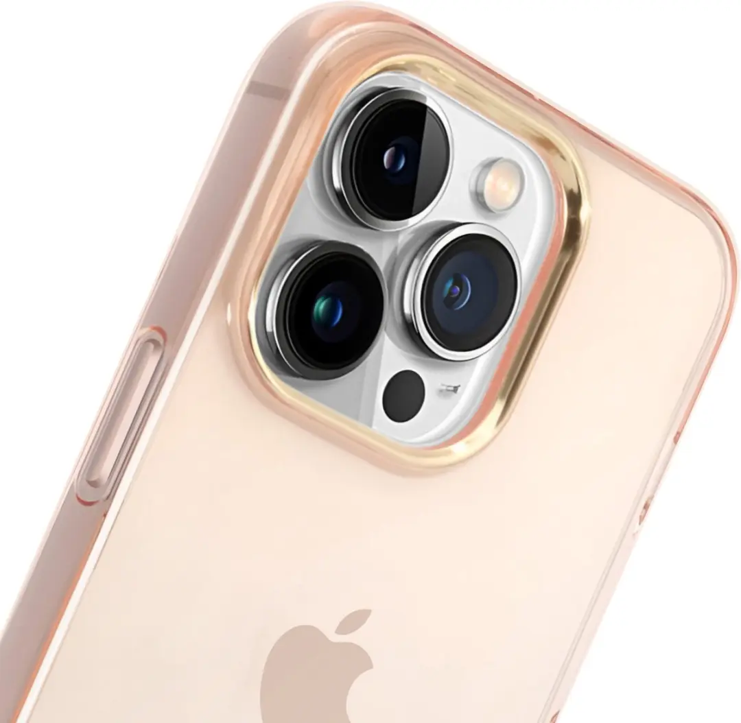 GUESS iPhone 14 Pro Max Hoesje - Roze Transparant - TPU - MagSafe