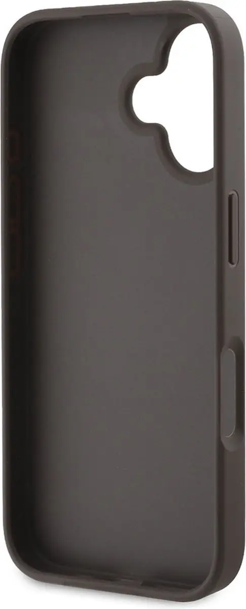 GUESS Hoesje iPhone 16 Strass Triangle Métallisé - Bruin