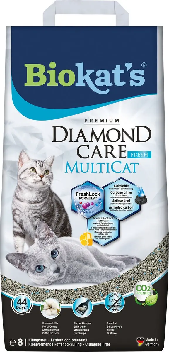 Biokat's Diamond Care Multicat Kattenbakvulling 8L