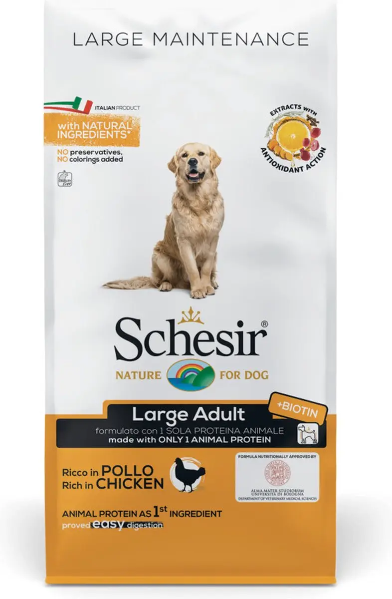 Schesir Large Maintenance Kip Hondenvoer 12kg - afbeelding 6 van 6