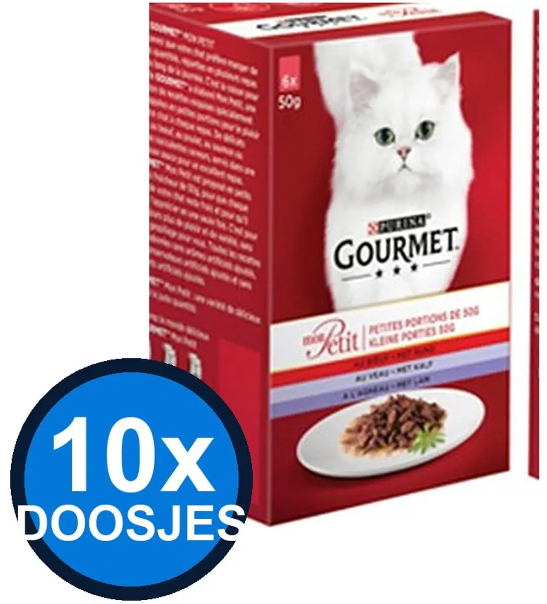 Gourmet Mon Petit Vlees Natvoer Kattenvoer