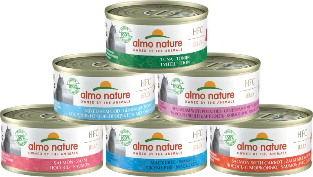 Almo Nature Natvoer Katten HFC Jelly Gemengde Zeevis - 24x70g