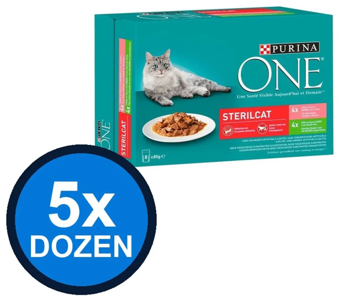 Purina ONE Sterilcat Adult Zalm & Groenten Natvoer