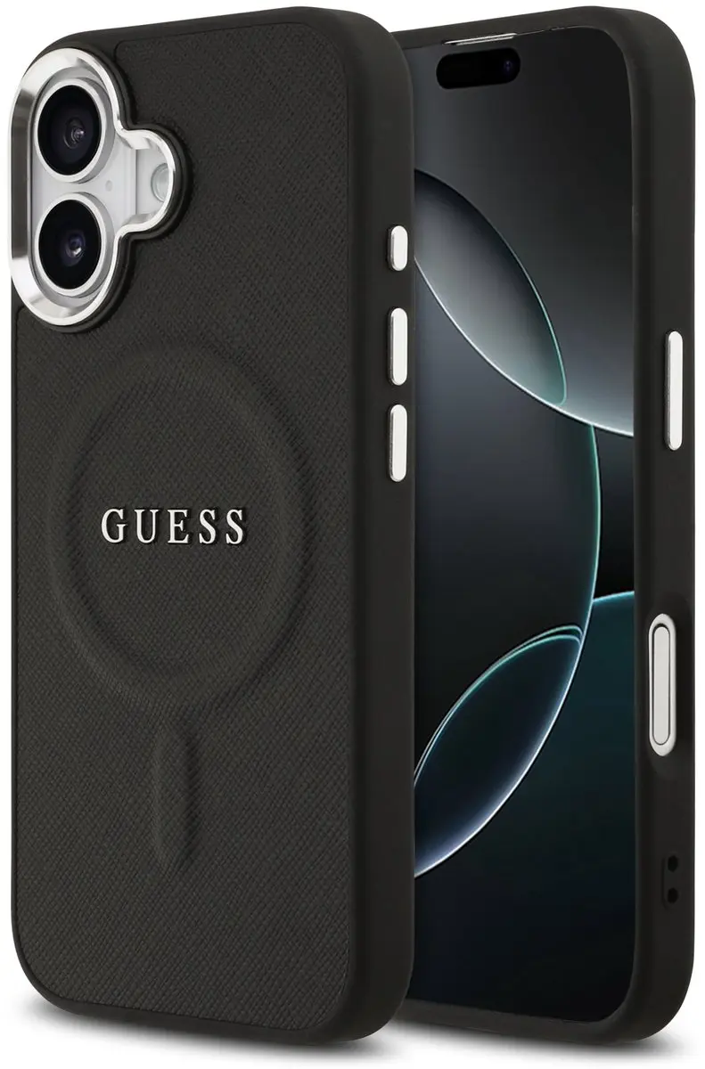 Guess PU Saffiano Backcover 14705 - iPhone 17 - Zwart