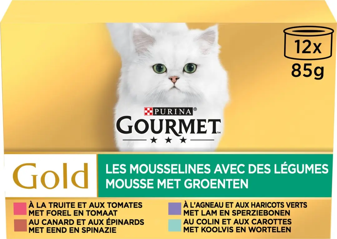 Gourmet Gold Fijne Mousse met Groenten Kattenvoer