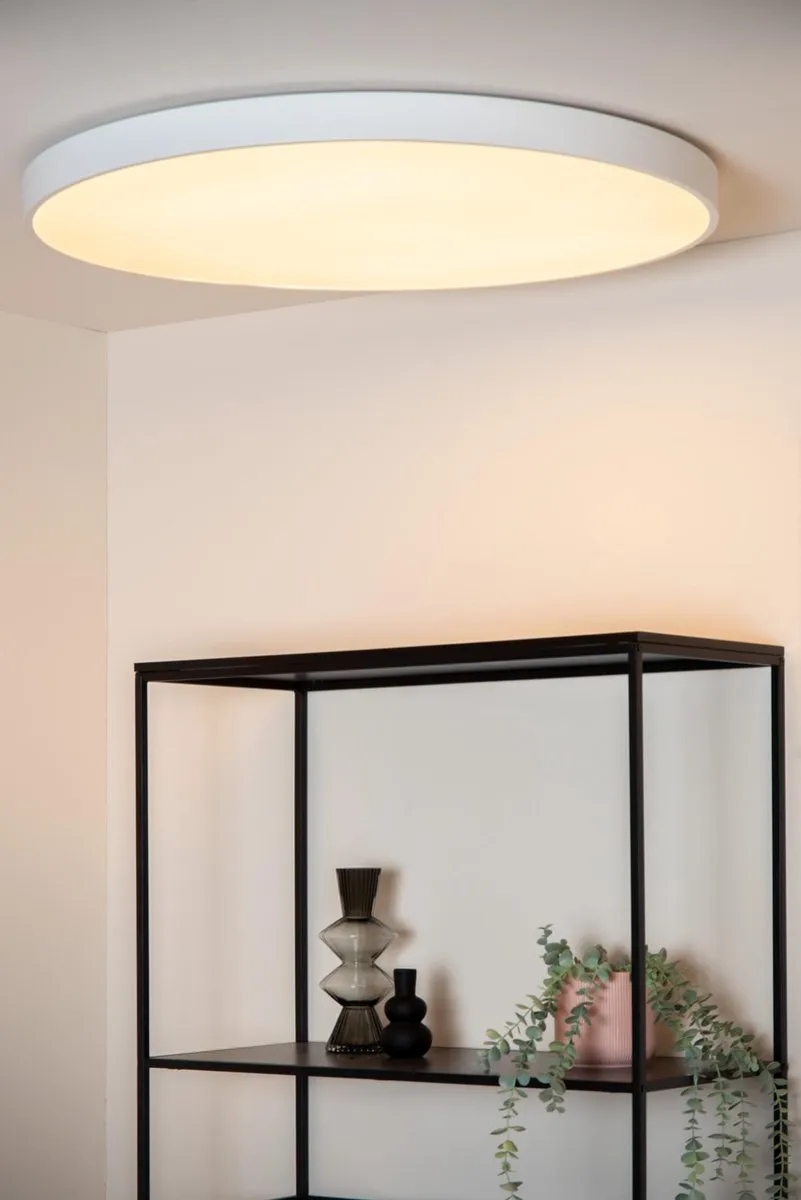Lucide UNAR Plafondlamp Ø80cm - LED 80W 2700K Wit - afbeelding 6 van 6
