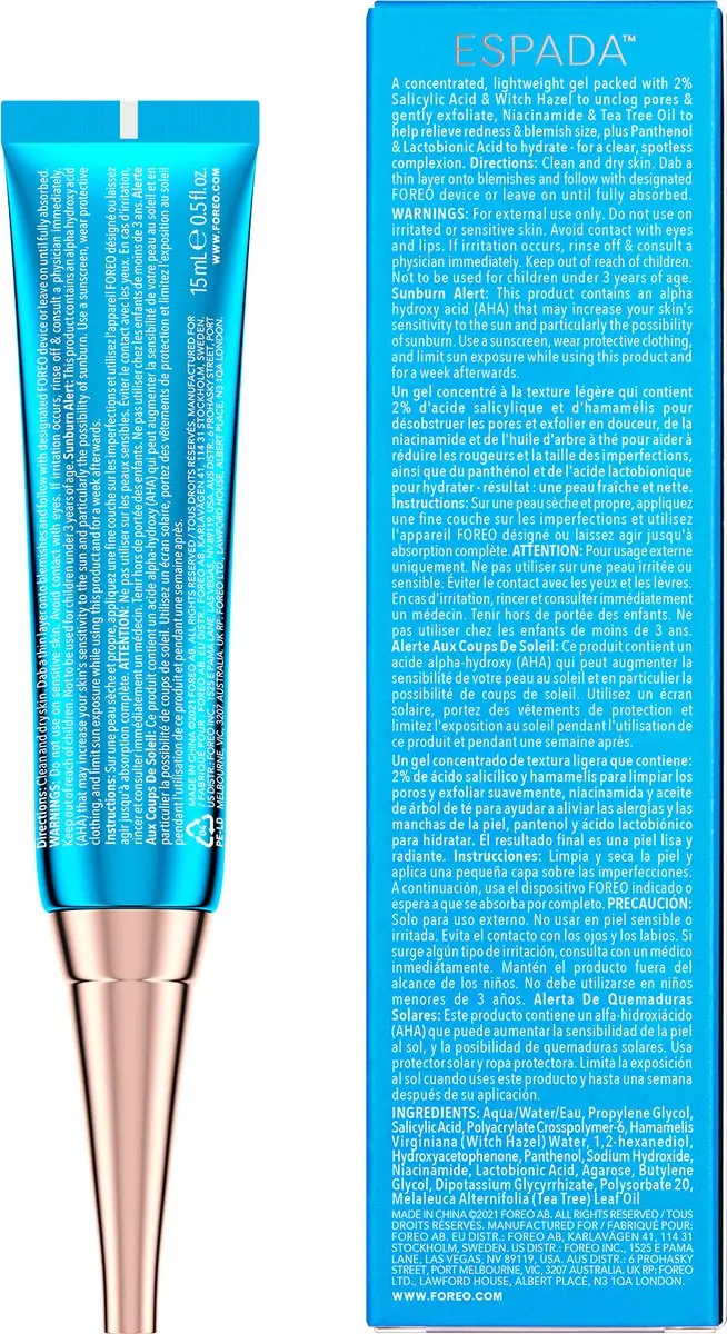FOREO Espada BHA+PHA Blemish Solution 15ml