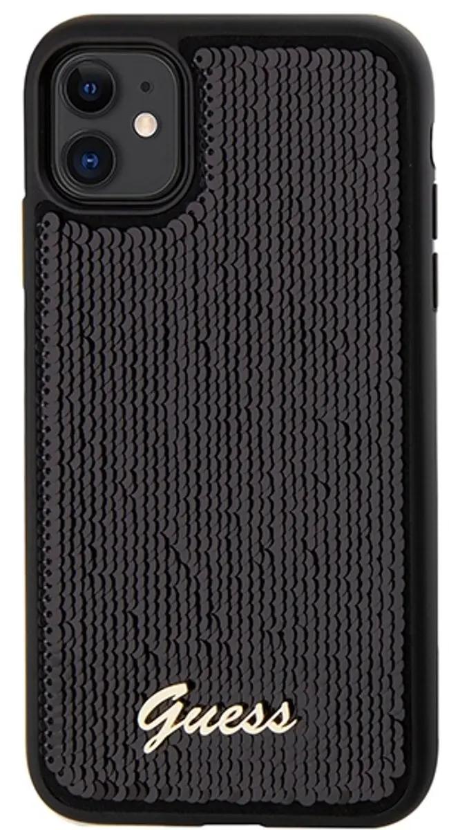 GUESS Sequins Back Case - iPhone 11/XR - Zwart