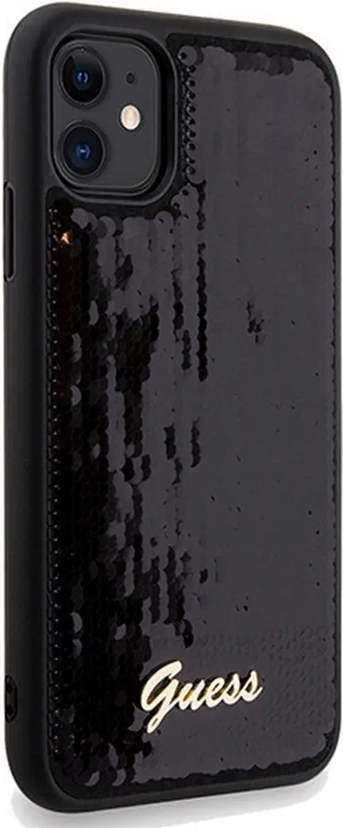 GUESS Sequins Back Case - iPhone 11/XR - Zwart