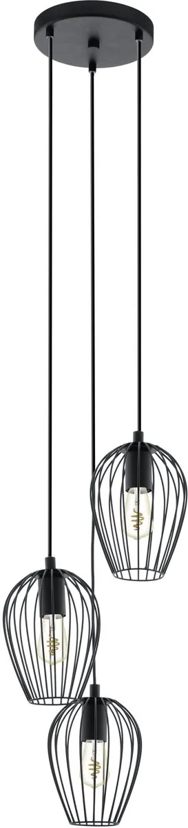 Eglo Newtown Hanglamp E27 - Ø38cm - Zwart