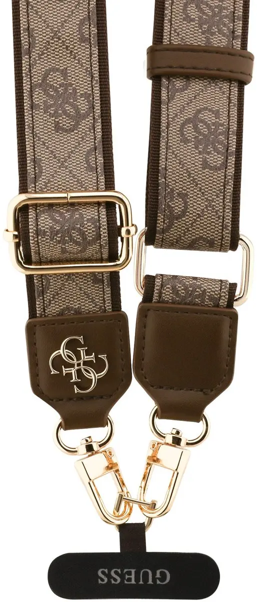 Guess Crossbody Koord PU 4G Metal Logo - Bruin