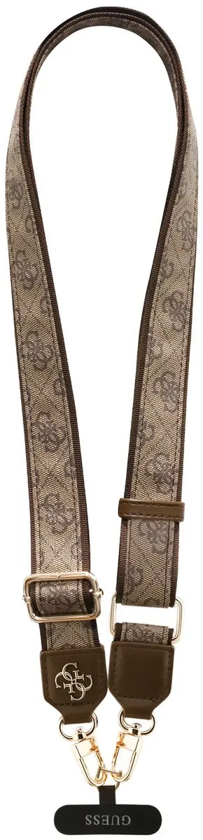 Guess Crossbody Koord PU 4G Metal Logo - Bruin
