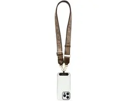 Guess Crossbody Koord PU 4G Metal Logo - Bruin