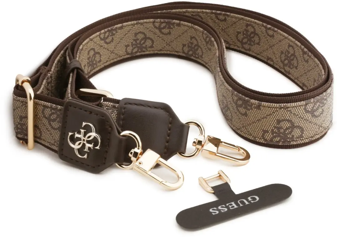 Guess Crossbody Koord PU 4G Metal Logo - Bruin