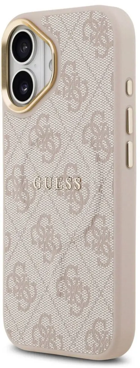 Guess iPhone 17 Back Cover - Roze - PU Leather - MagSafe