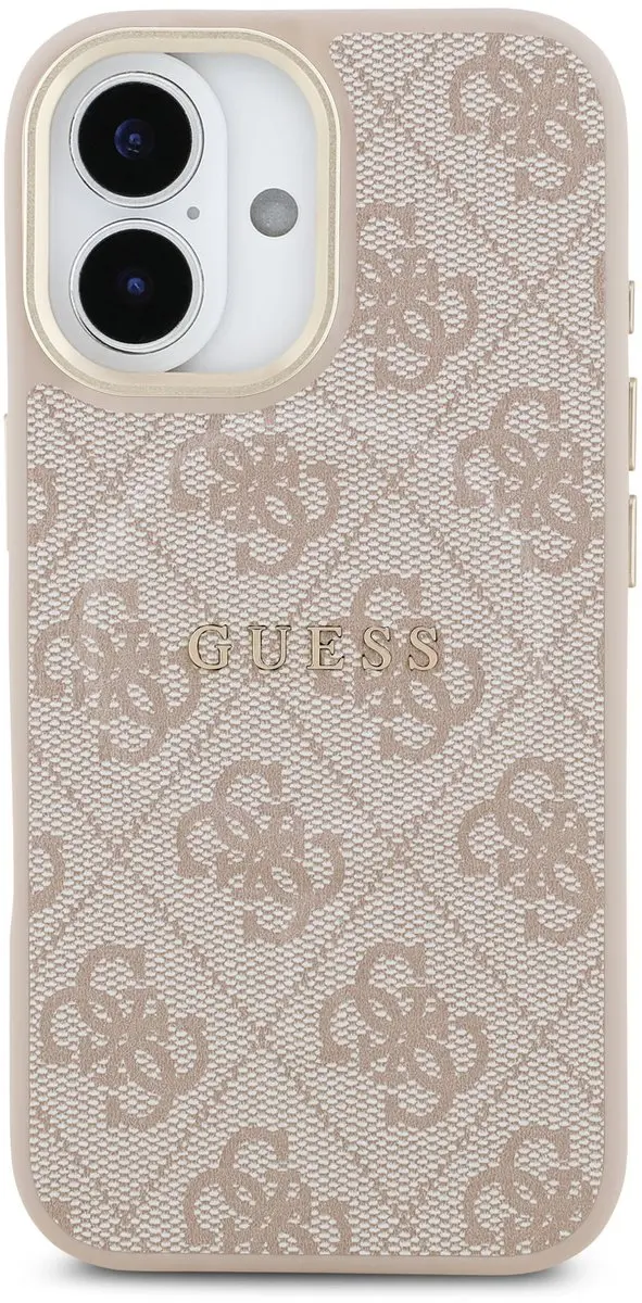 Guess iPhone 17 Back Cover - Roze - PU Leather - MagSafe