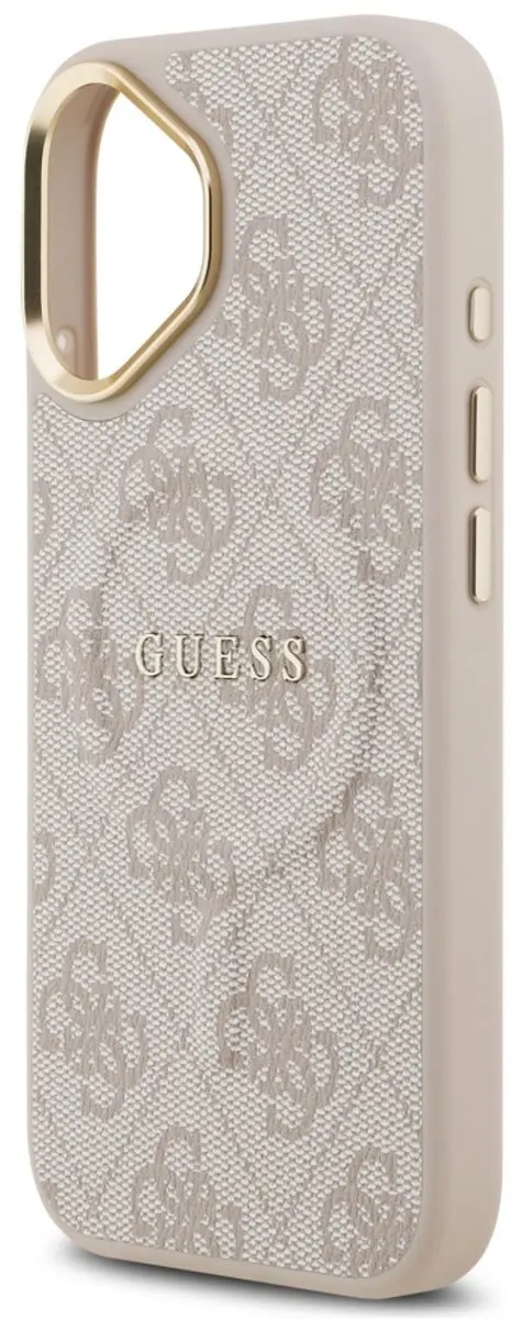 Guess iPhone 17 Back Cover - Roze - PU Leather - MagSafe